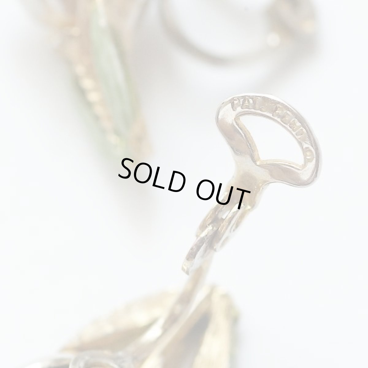 画像10: 刻印PAT PEND チューリップ ビンテージジュエリー クリップ式 イヤリング (10)