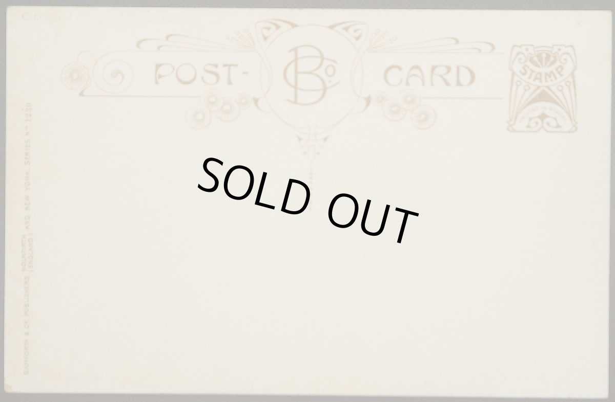 画像2: イギリス アンティークポストカード 蓄音機の前で音楽を聴く犬 (2)