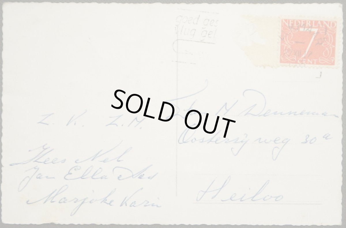 画像2: イギリス アンティーク ポストカード 消印あり クリスマスカード (2)