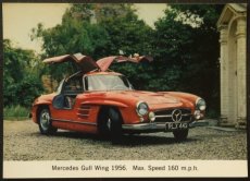 画像1: イギリス アンティーク ポストカード メルセデス Gull Wing 1956 (1)