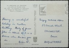 画像2: イギリス 消印あり アンティークポストカード LA COTE DE GRANIT ROSE コート・ド・グラニ・ローズ (2)
