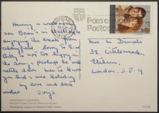 画像2: イギリス 消印1986 アンティークポストカード カンタベリー大聖堂 ヴィンテージ ハガキ (2)
