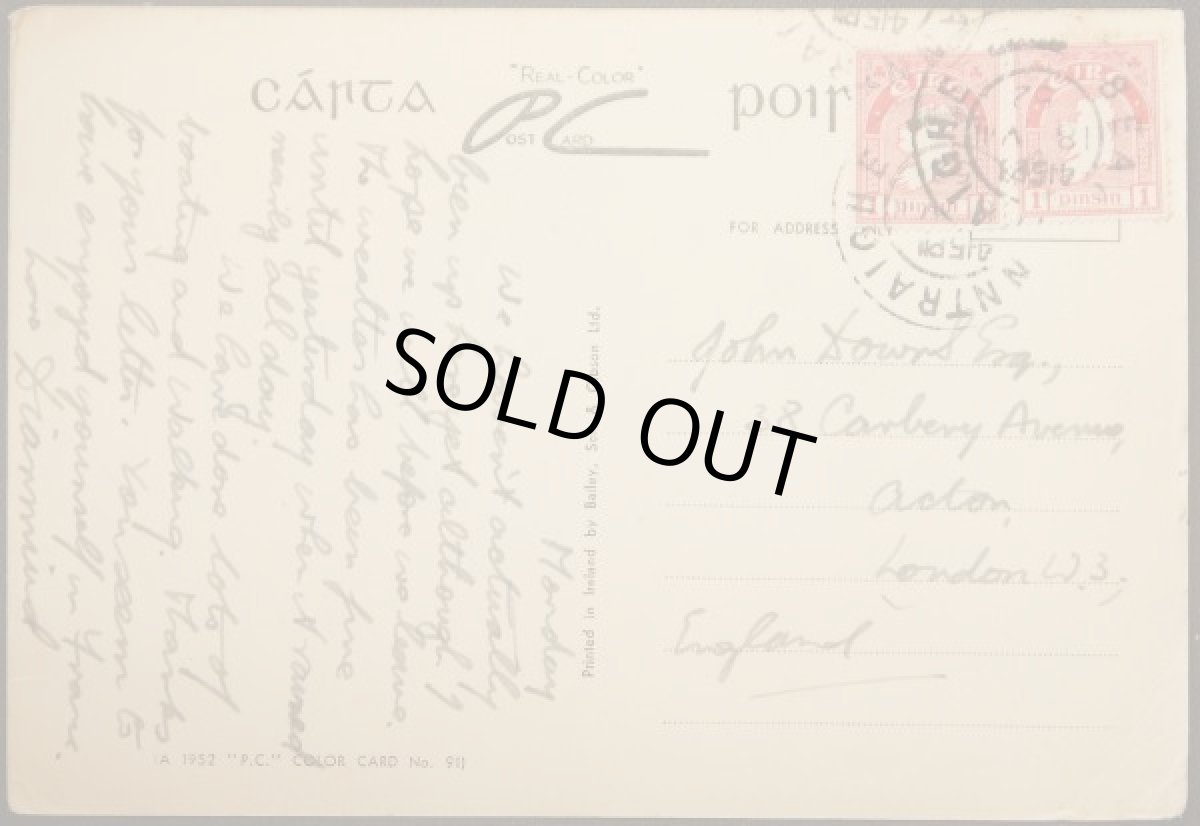 画像2: イギリス 消印あり アンティークポストカード GLANMORE LAKE グランモア湖 アイルランド (2)