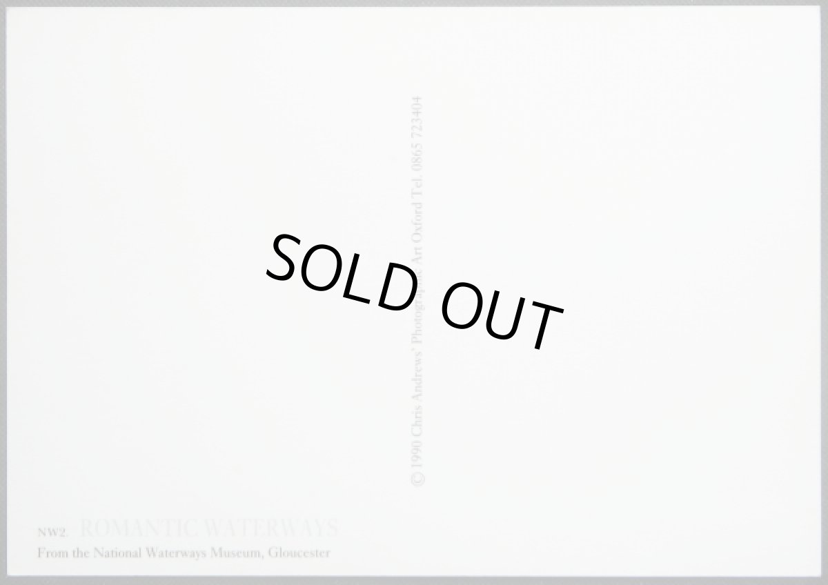 画像2: イギリス アンティークポストカード 朝霧の中を進むボート (2)