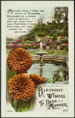 画像1: イギリス アンティークポストカード お母さんのお誕生日のお祝いする (1)