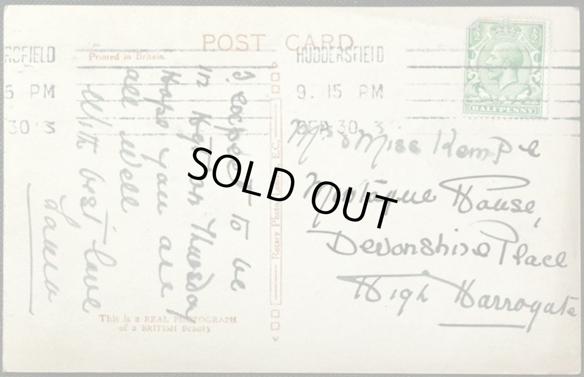 画像2: イギリス アンティーク ポストカード 美しい 女性 と馬 (2)