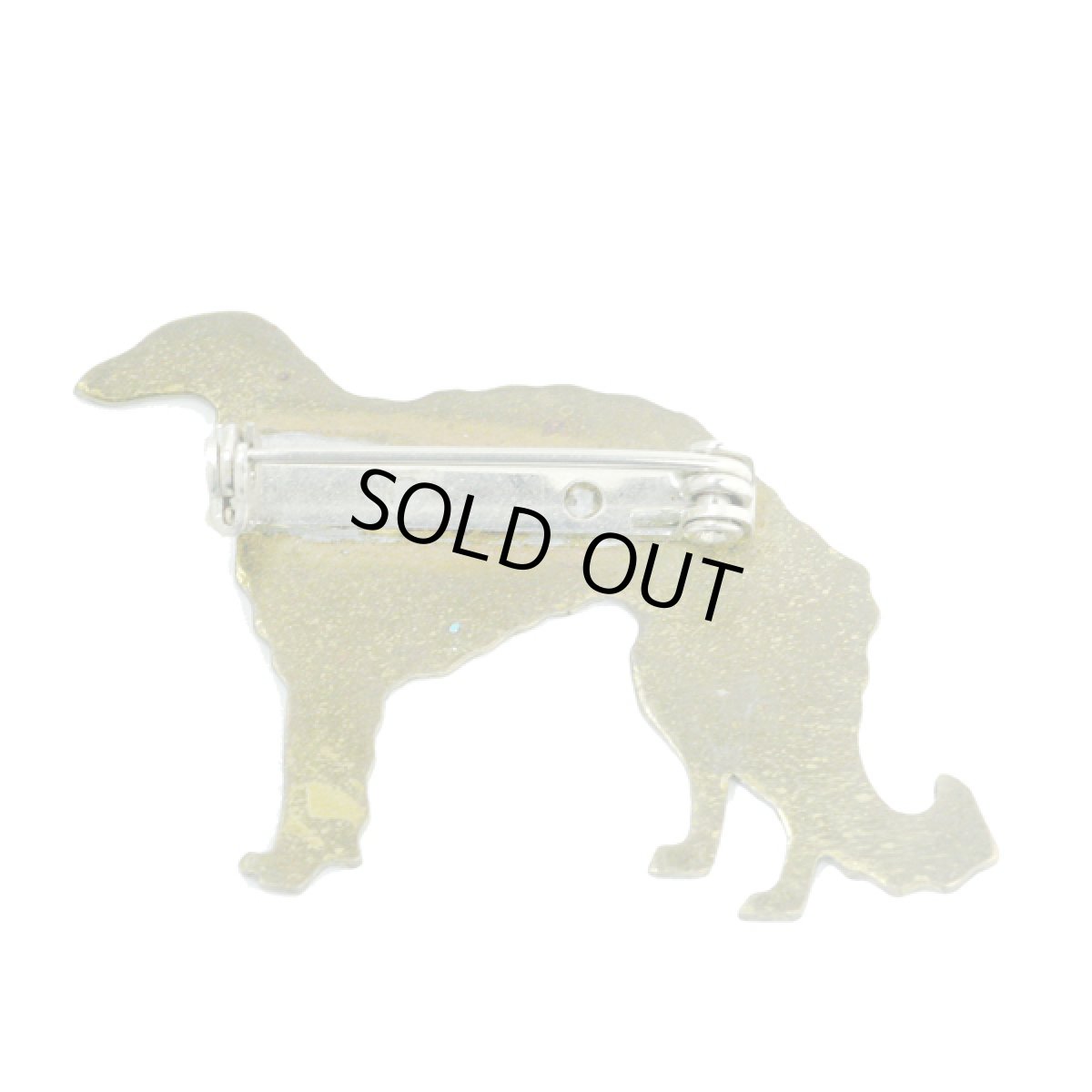 画像3: 英国 ボルゾイ ハンドペイント ヴィンテージ犬ブローチ  (3)