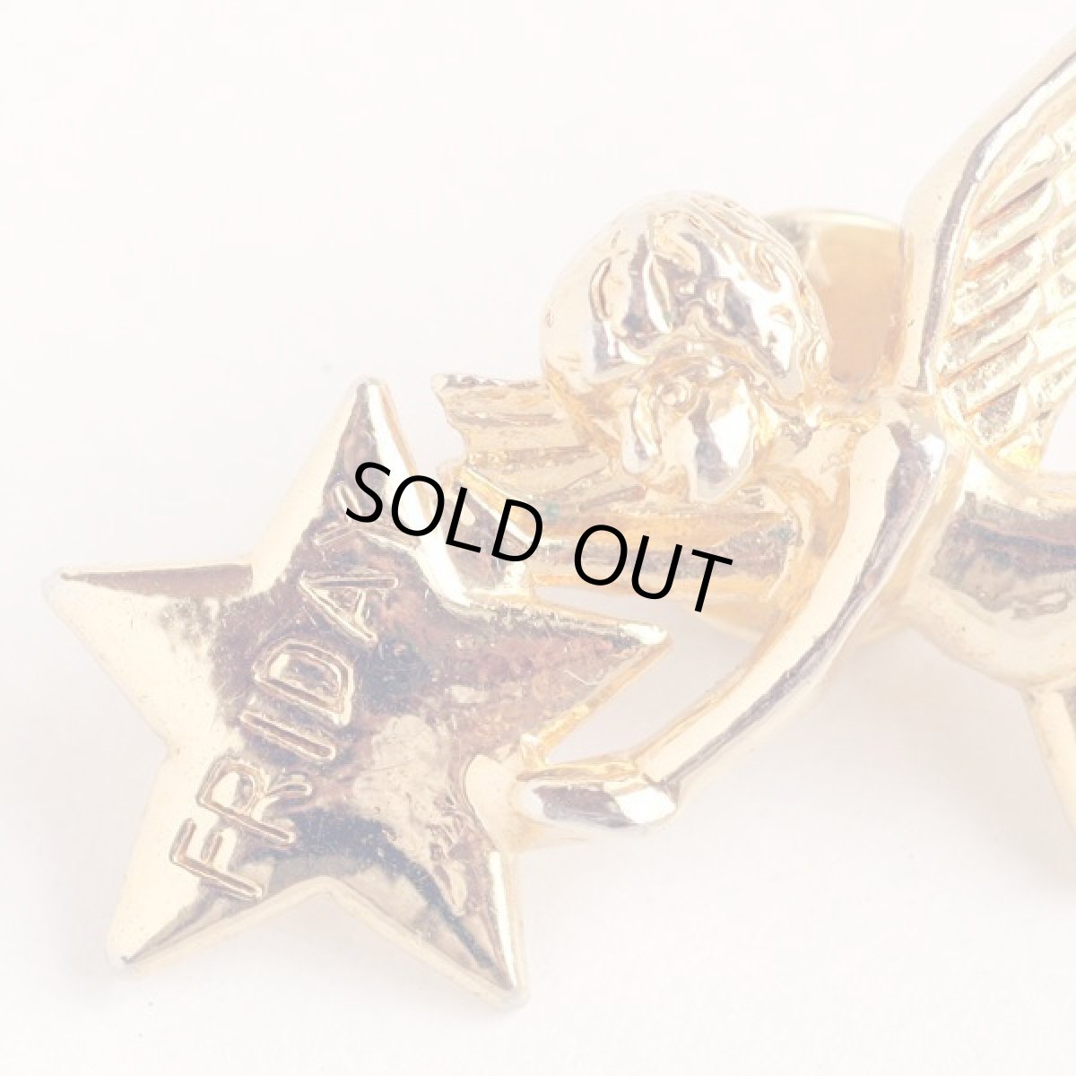 画像3: 刻印TWO SISTER ヴィンテージジュエリー FRIDAY 天使ピンブローチ (3)