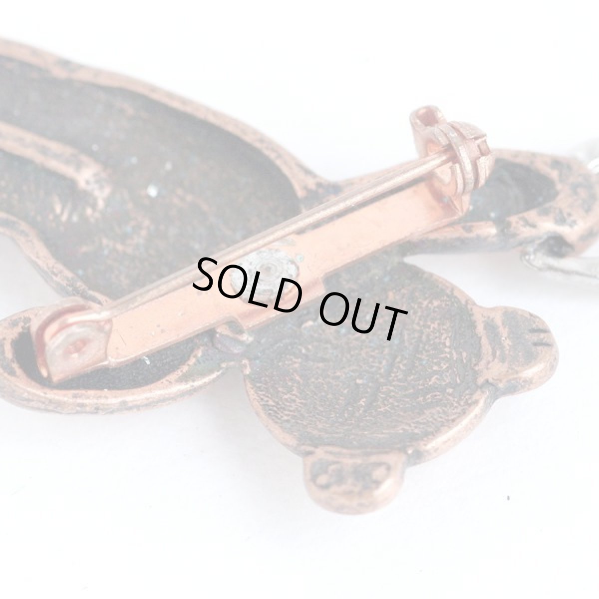 画像4: イギリス ヴィンテージジュエリー クマとハート ブローチ (4)