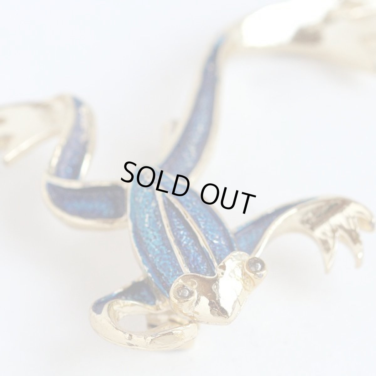 画像3: Gerry's ゲーリーズ ヴィンテージジュエリー 青いカエルブローチ  (3)