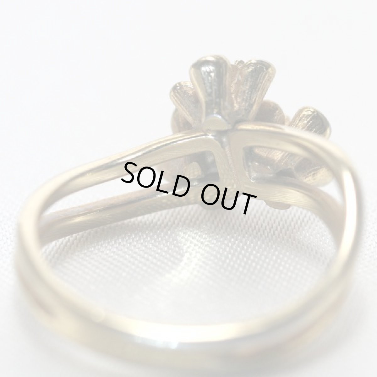 画像8: AVON イギリスヴィンテージ フラワー２連 リング エイボン (8)