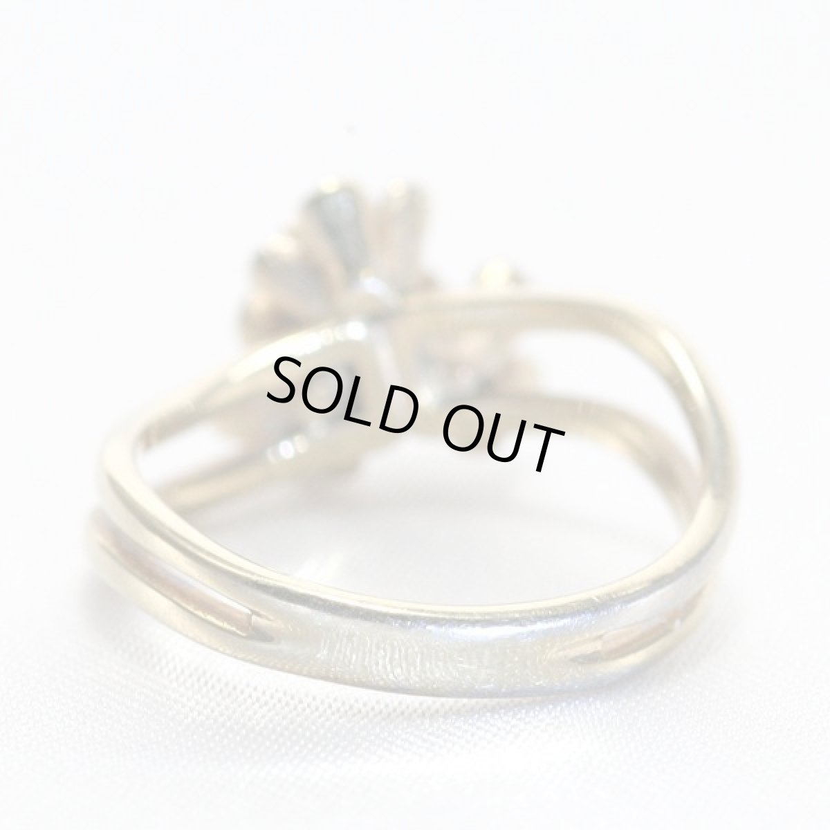 画像5: AVON イギリスヴィンテージ フラワー２連 リング エイボン (5)