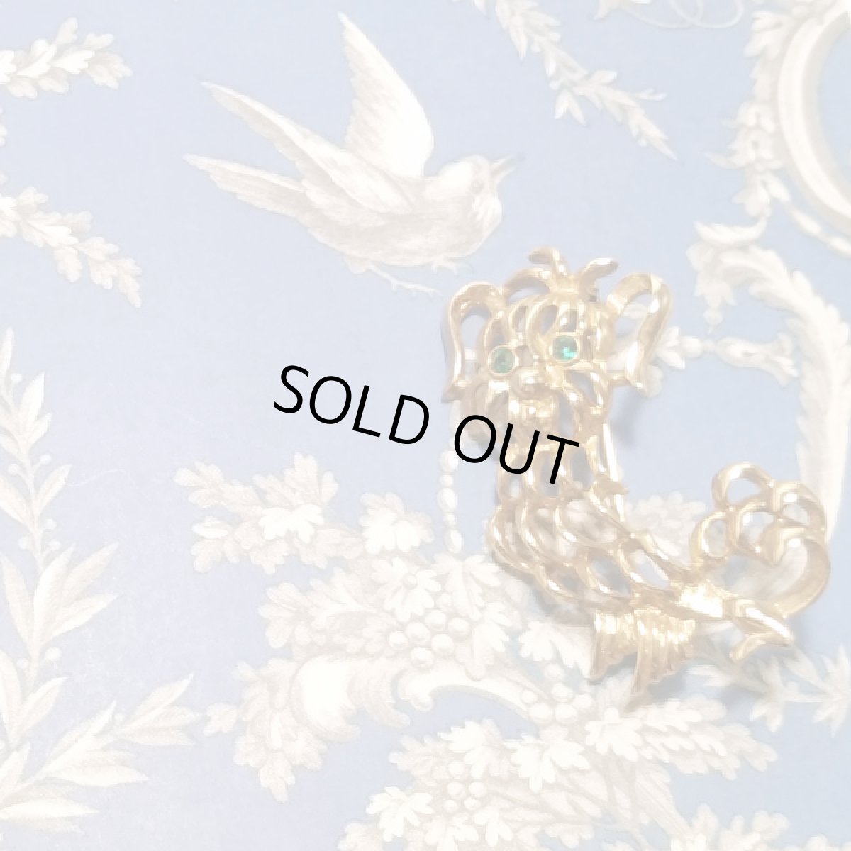 画像7: AVON イギリス ヴィンテージジュエリー 透かし細工 犬 ブローチ エイボン (7)