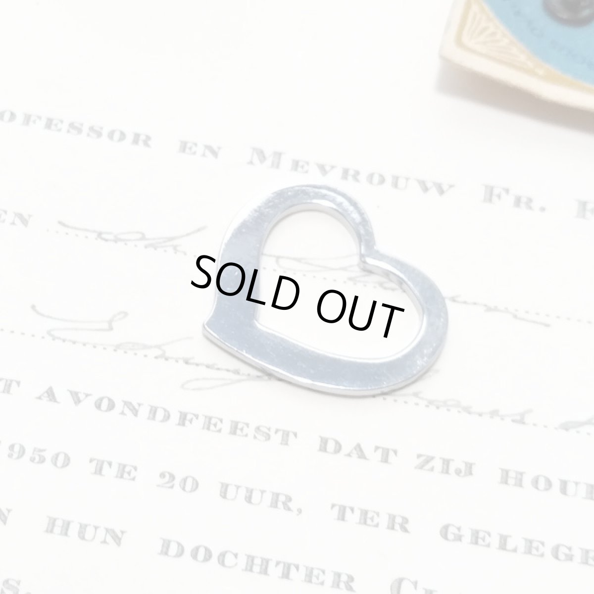 画像5: オープンハートのヴィンテージペンダントトップ (5)