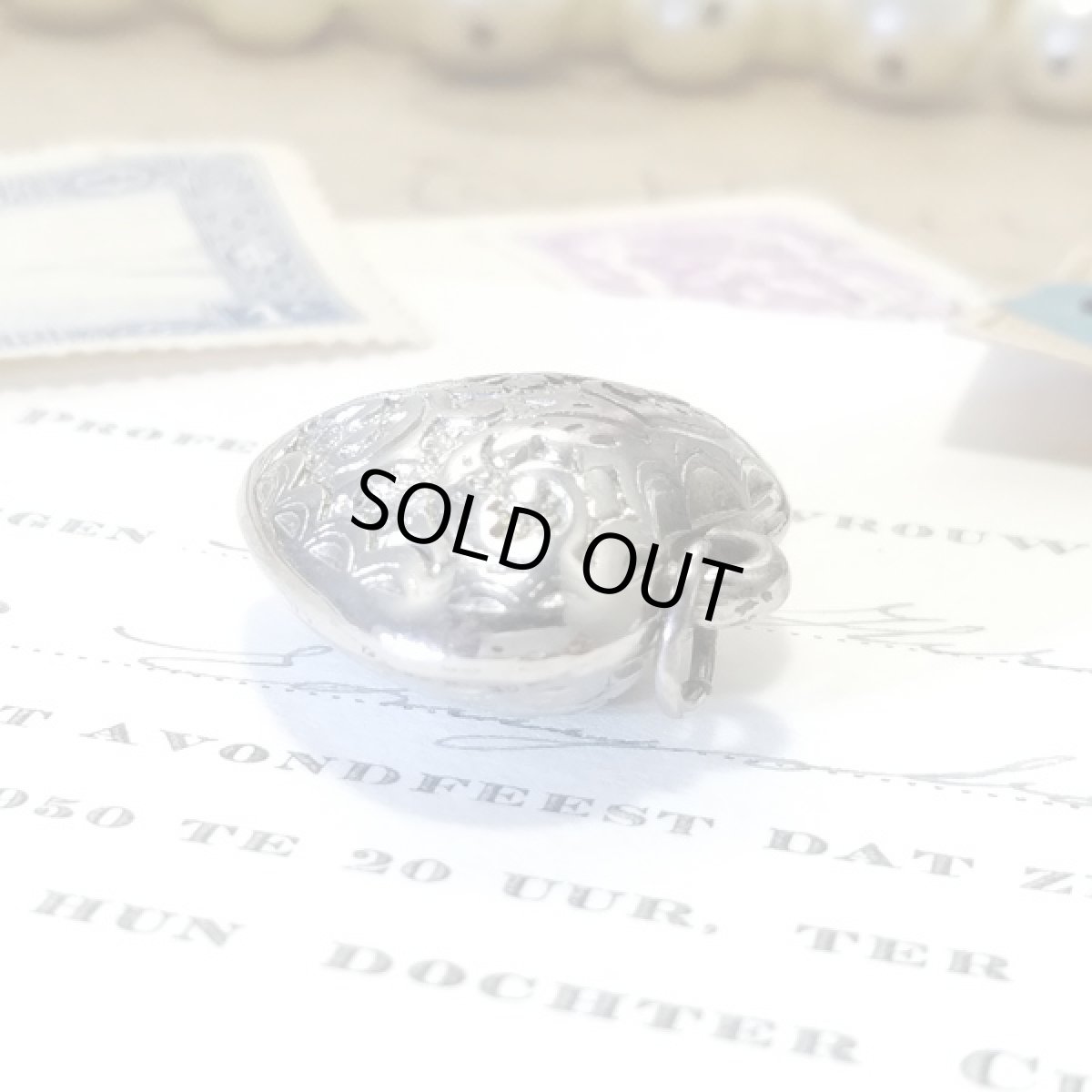 画像8: アールヌーボ様式 美しいハートのヴィンテージペンダントトップ (8)