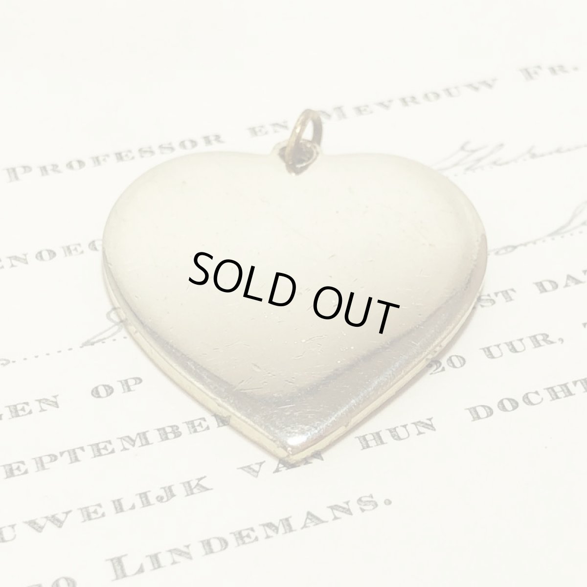 画像2: ビンテージコスチュームジュエリー ハート ペンダントトップ  (2)