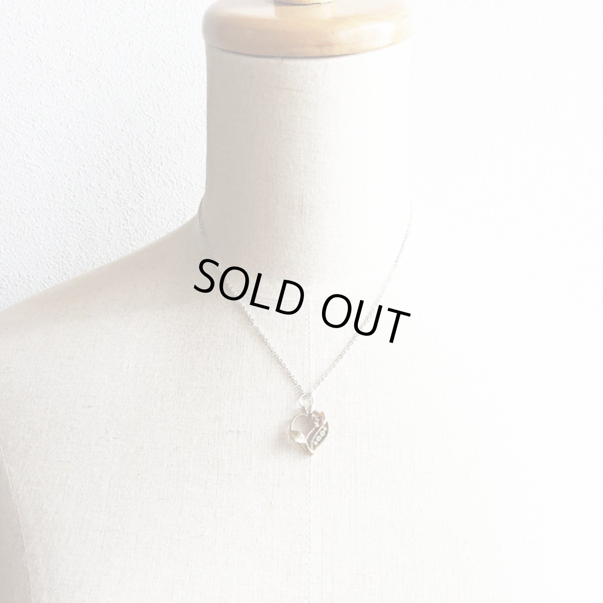 画像9: ビンテージコスチュームジュエリー オープンハート ローズ ペンダントトップ  (9)