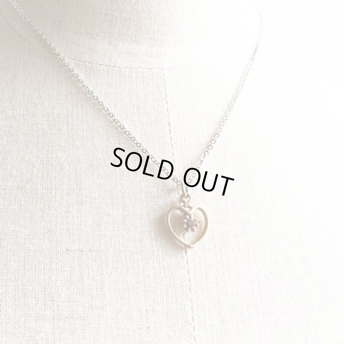 画像8: ビンテージコスチュームジュエリー オープンハート ペンダントトップ  (8)