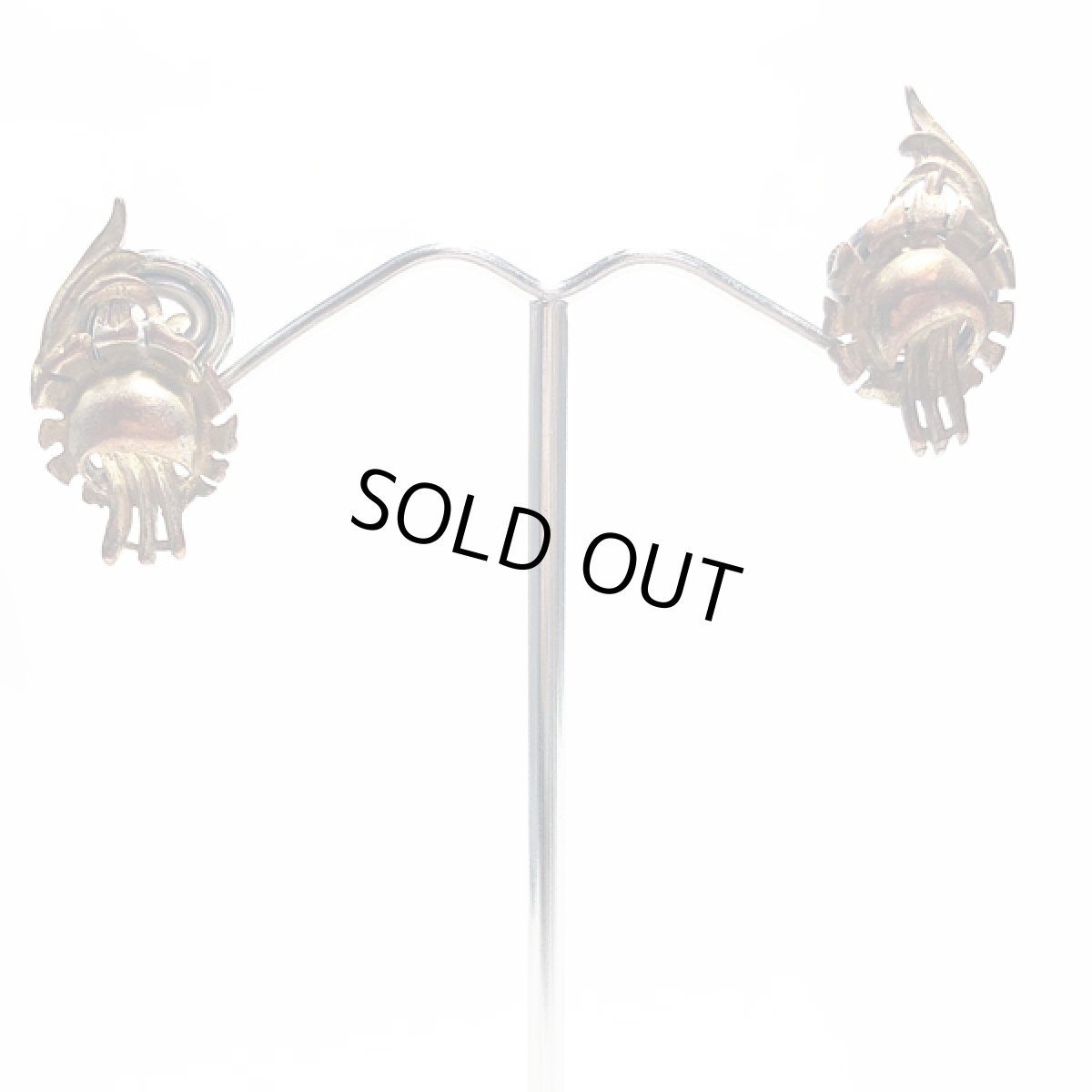 画像6: 刻印STERLINGシルバー 1970s フラワーネジ式(スクリュー式)イヤリング (6)