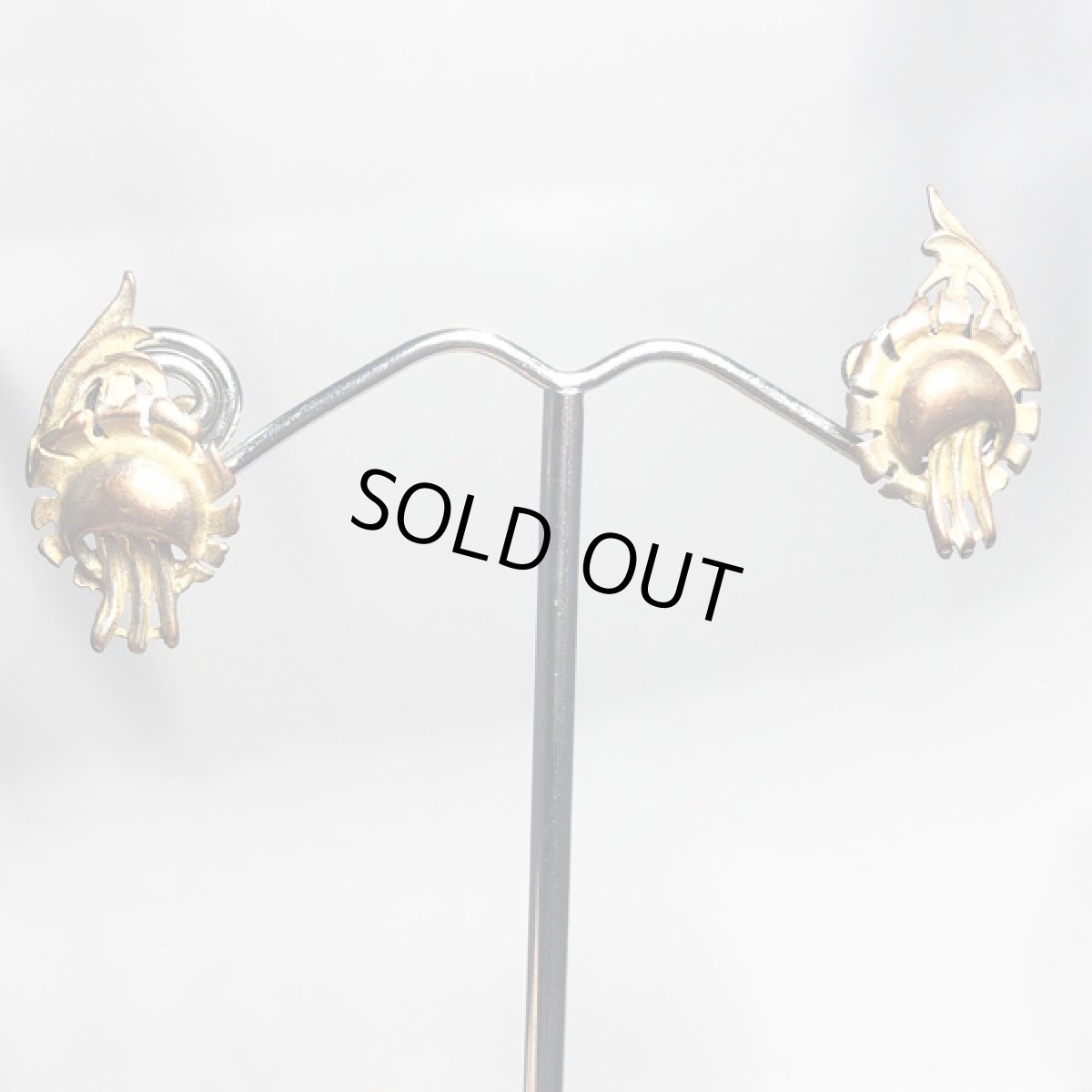 画像7: 刻印STERLINGシルバー 1970s フラワーネジ式(スクリュー式)イヤリング (7)