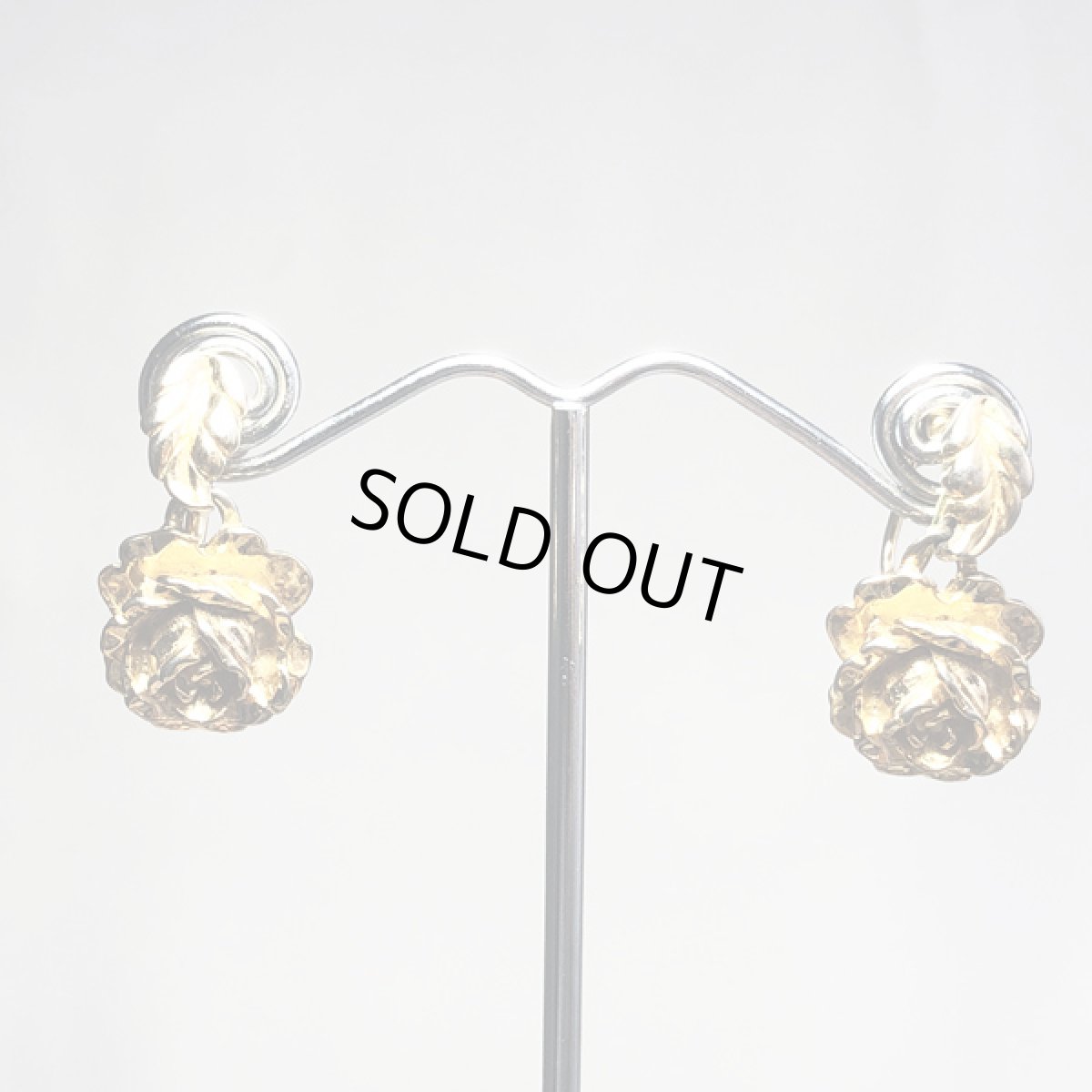 画像5: 1970s ヴィンテージローズ ネジ式(スクリュー式) イヤリング (5)