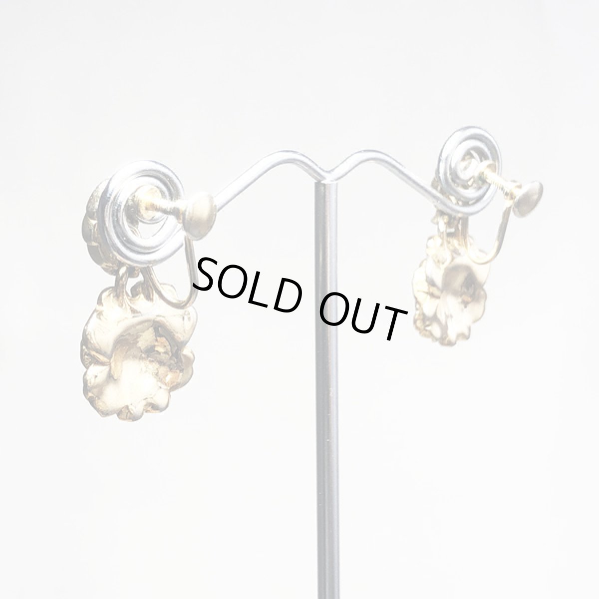 画像7: 1970s ヴィンテージローズ ネジ式(スクリュー式) イヤリング (7)