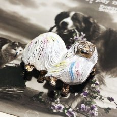 画像2: 英国 ヴィンテージジュエリー ヨークシャテリア犬ドッグブローチ (2)