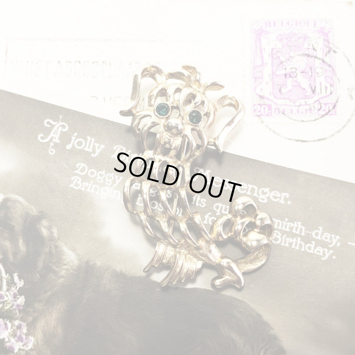 画像5: AVON  エイボン 犬 ドッグ 動物 ヴィンテージブローチ 透かし細工 (5)