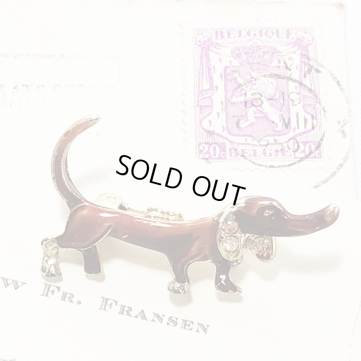 画像4: イギリスヴィンテージジュエリー ダックスフント 犬 ドッグ 動物 ブローチ (4)