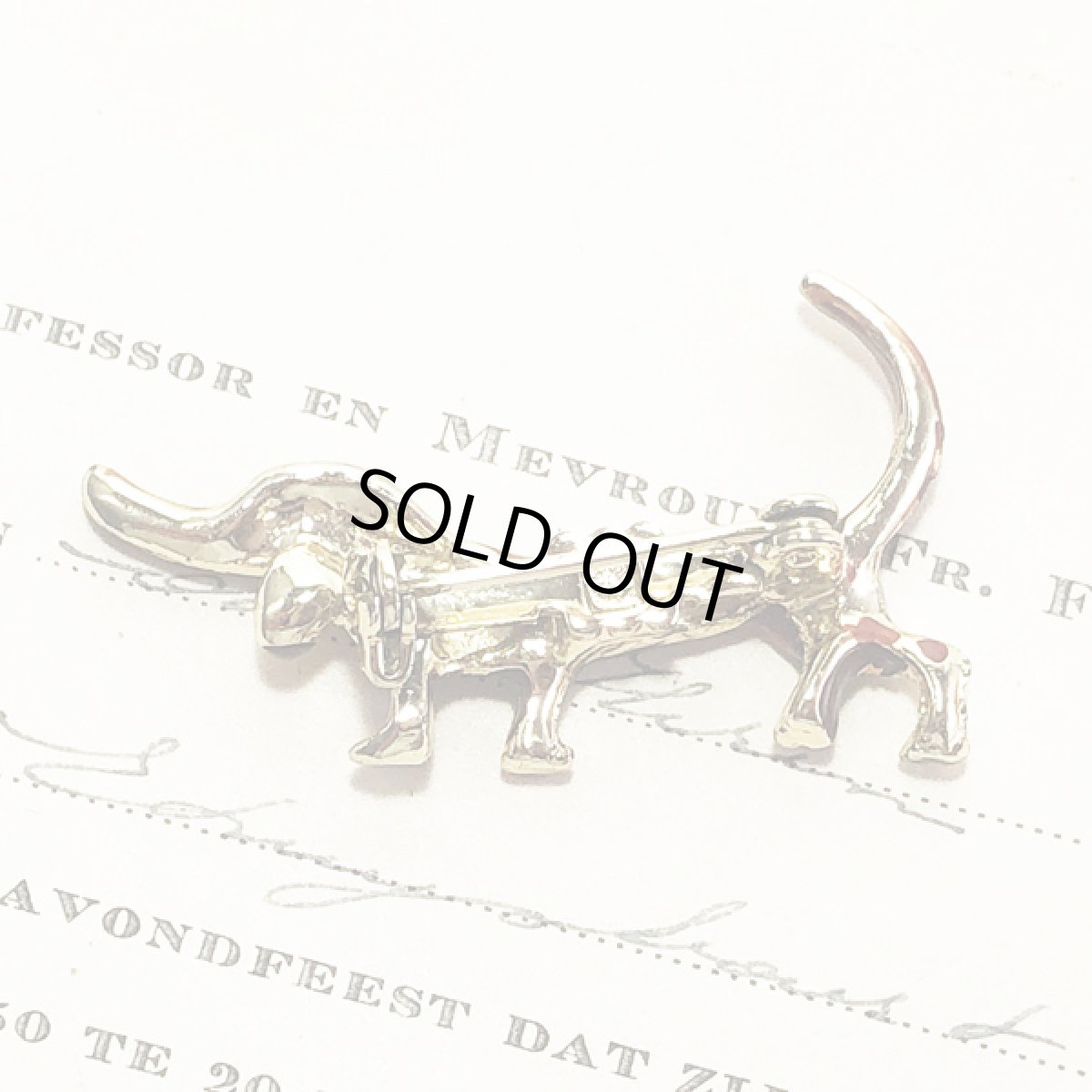 画像5: イギリスヴィンテージジュエリー ダックスフント 犬 ドッグ 動物 ブローチ (5)