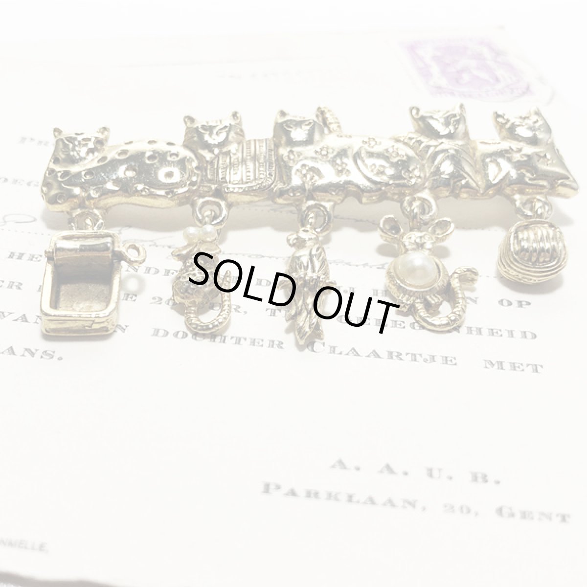 画像7: AJCヴィンテージジュエリー 5匹の遊ぶ猫 CAT 猫ブローチ (7)