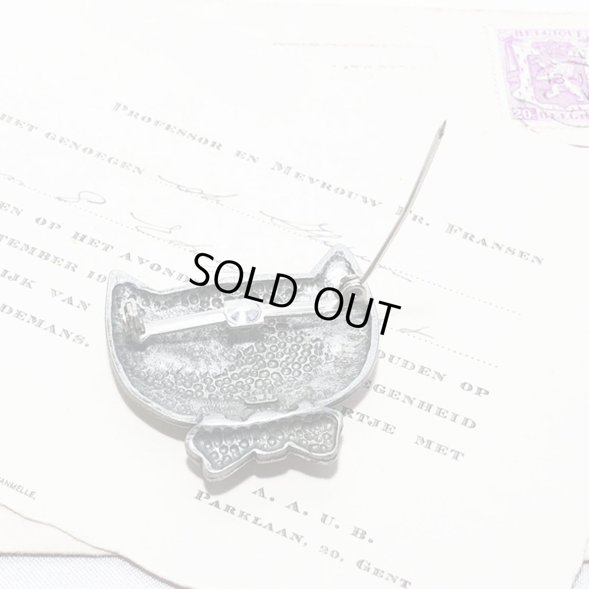 画像9: JJジェイジェイ ヴィンテージジュエリー  魚の目 猫 CAT ねこブローチ (9)