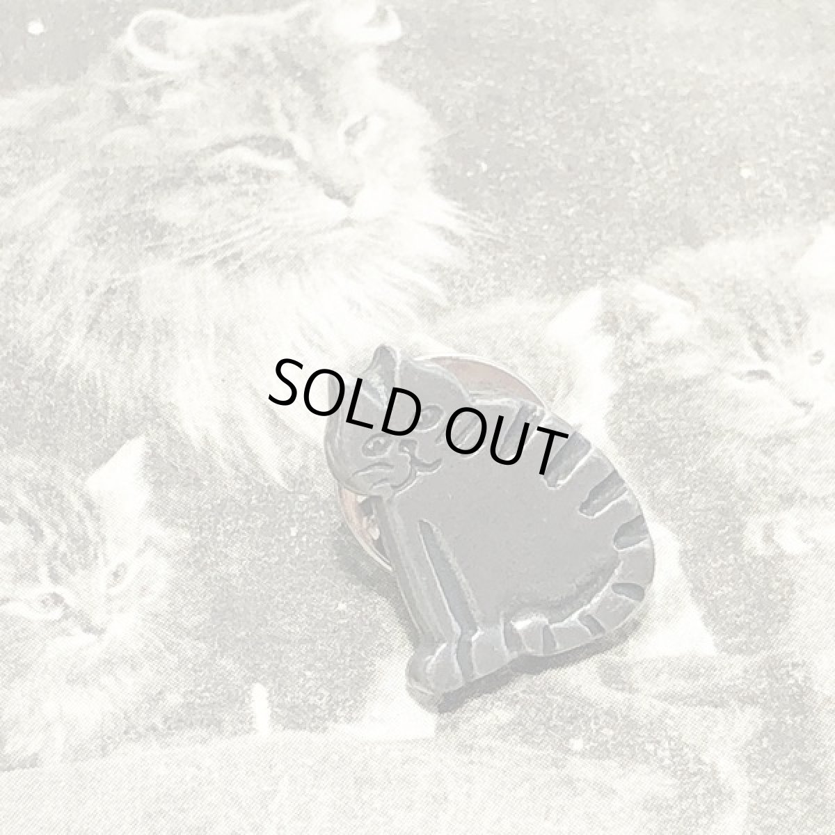 画像2:  BALLOU REG'Dヴィンテージ 猫 CAT ねこピンブローチ (2)