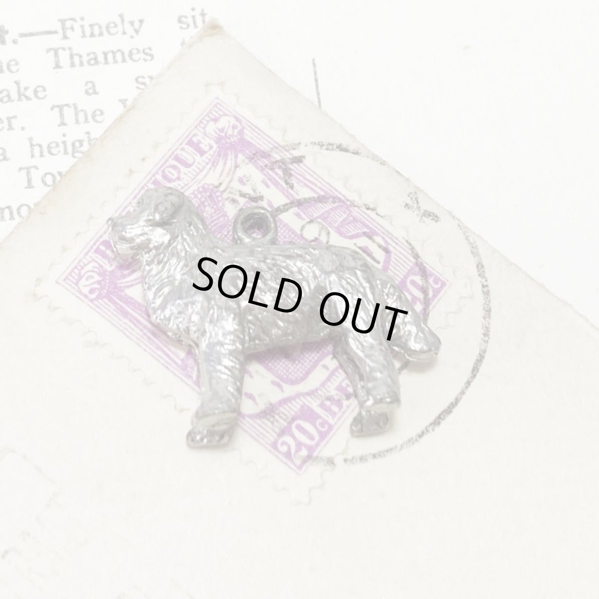 画像7: 英国 シルバーチャーム ゴールデンレトリバー犬  アンティーク ヴィンテージ ラッキーチャーム (7)