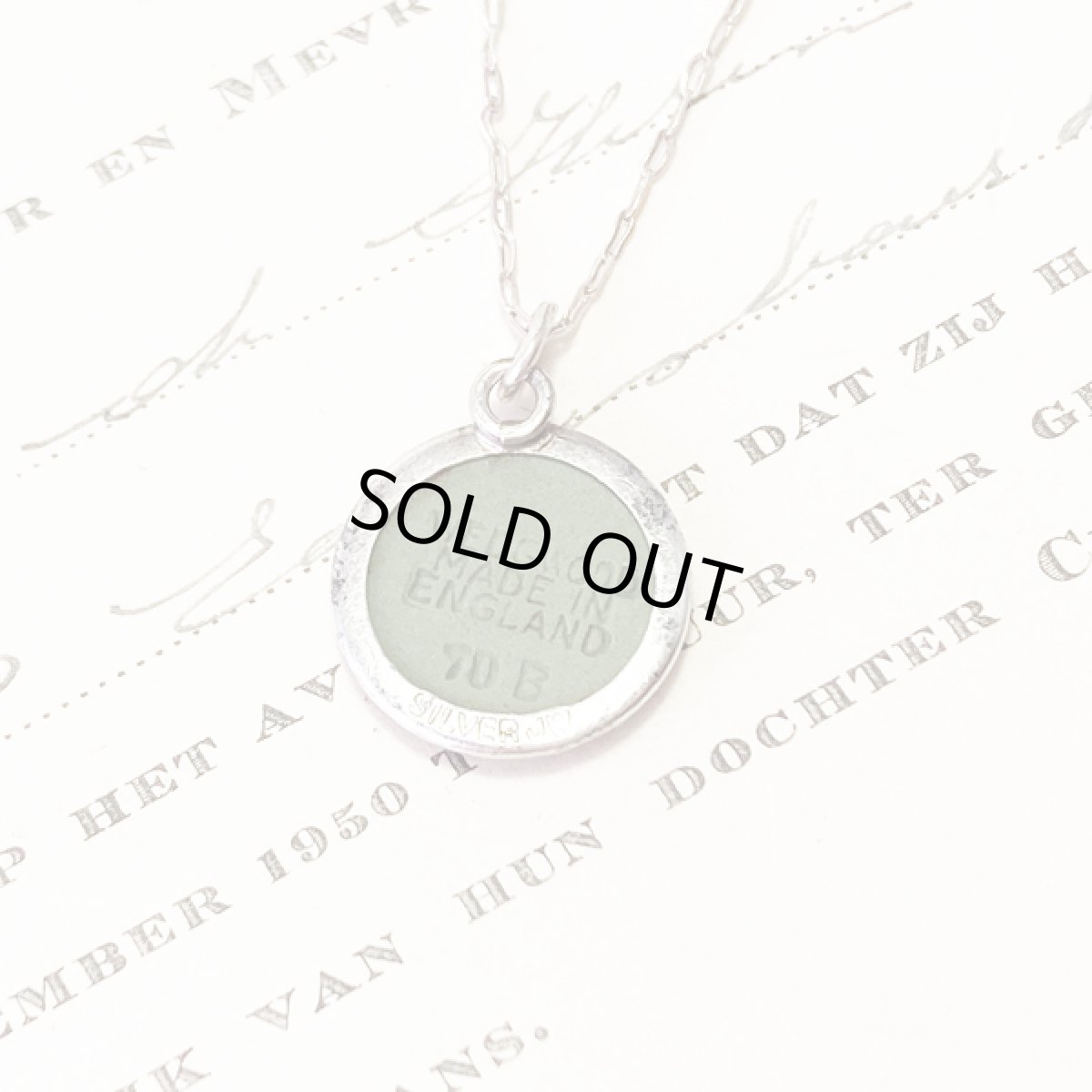 画像5: 〈WEDGWOOD〉1937年シルバー ホールマークジャスパー カメオネックレス　アンティークネックレス (5)