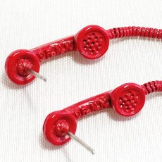 画像4: R.N.K 真っ赤な受話器のビンテージピアス   (4)