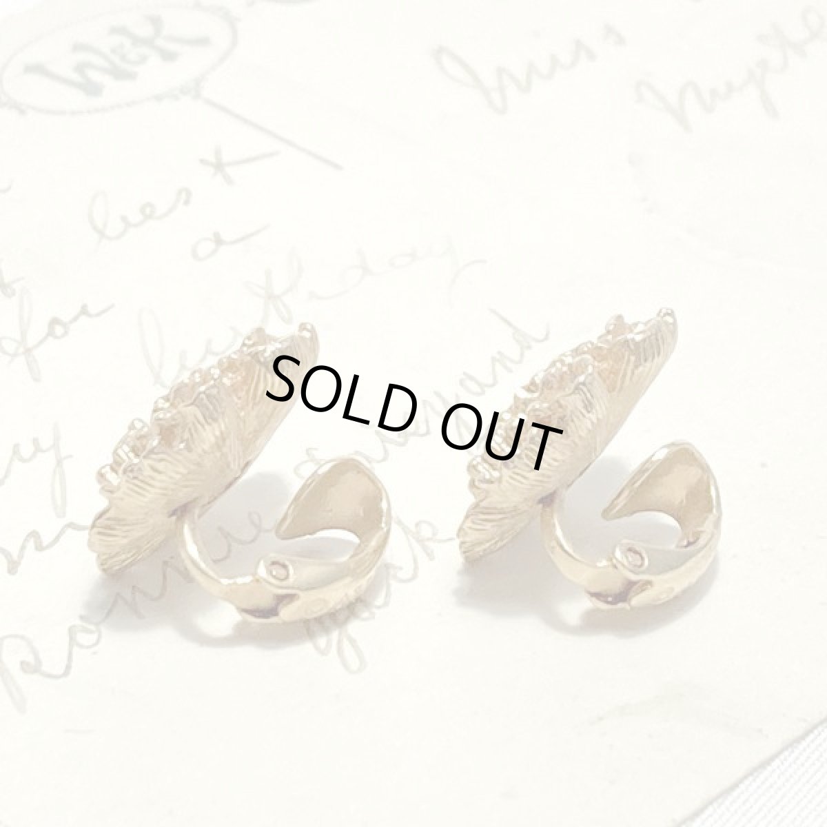 画像6: AVON エイボン フラワーデザインの可愛いゴールドプレート イヤリング クリップ式 (6)