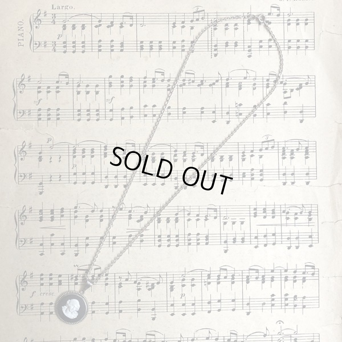 画像3: WEDGWOOD ウェッジウッド SILVER FAW シルバー  ジャスパー ブラック ヴィンテージネックレス (3)