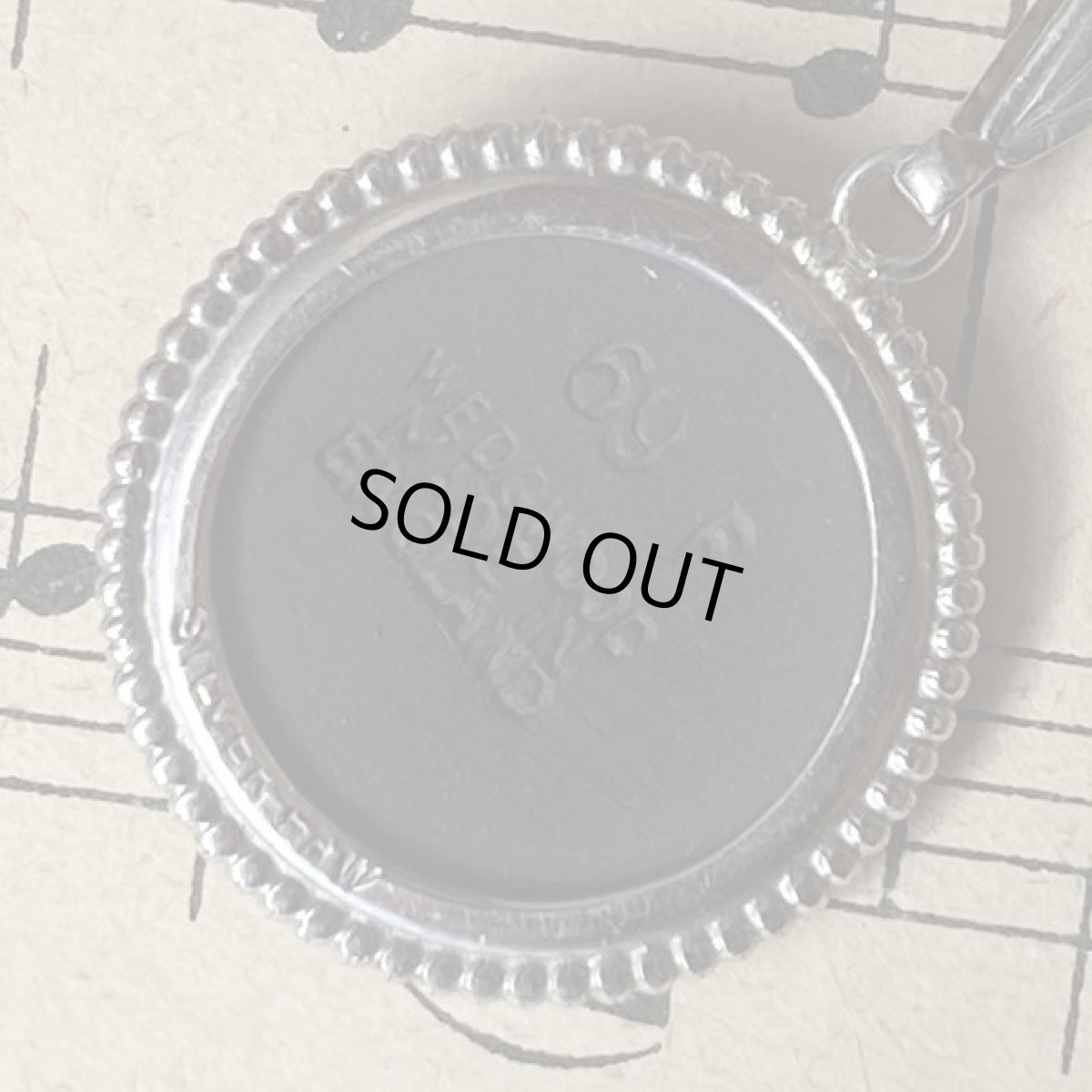 画像10: WEDGWOOD ウェッジウッド SILVER FAW シルバー  ジャスパー ブラック ヴィンテージネックレス (10)