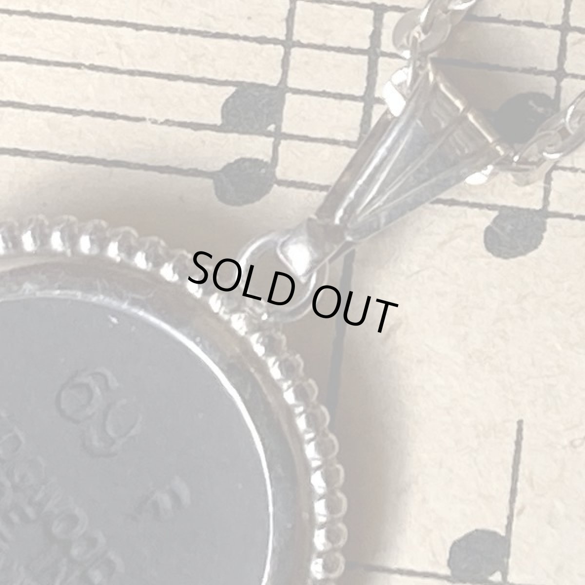 画像11: WEDGWOOD ウェッジウッド SILVER FAW シルバー  ジャスパー ブラック ヴィンテージネックレス (11)