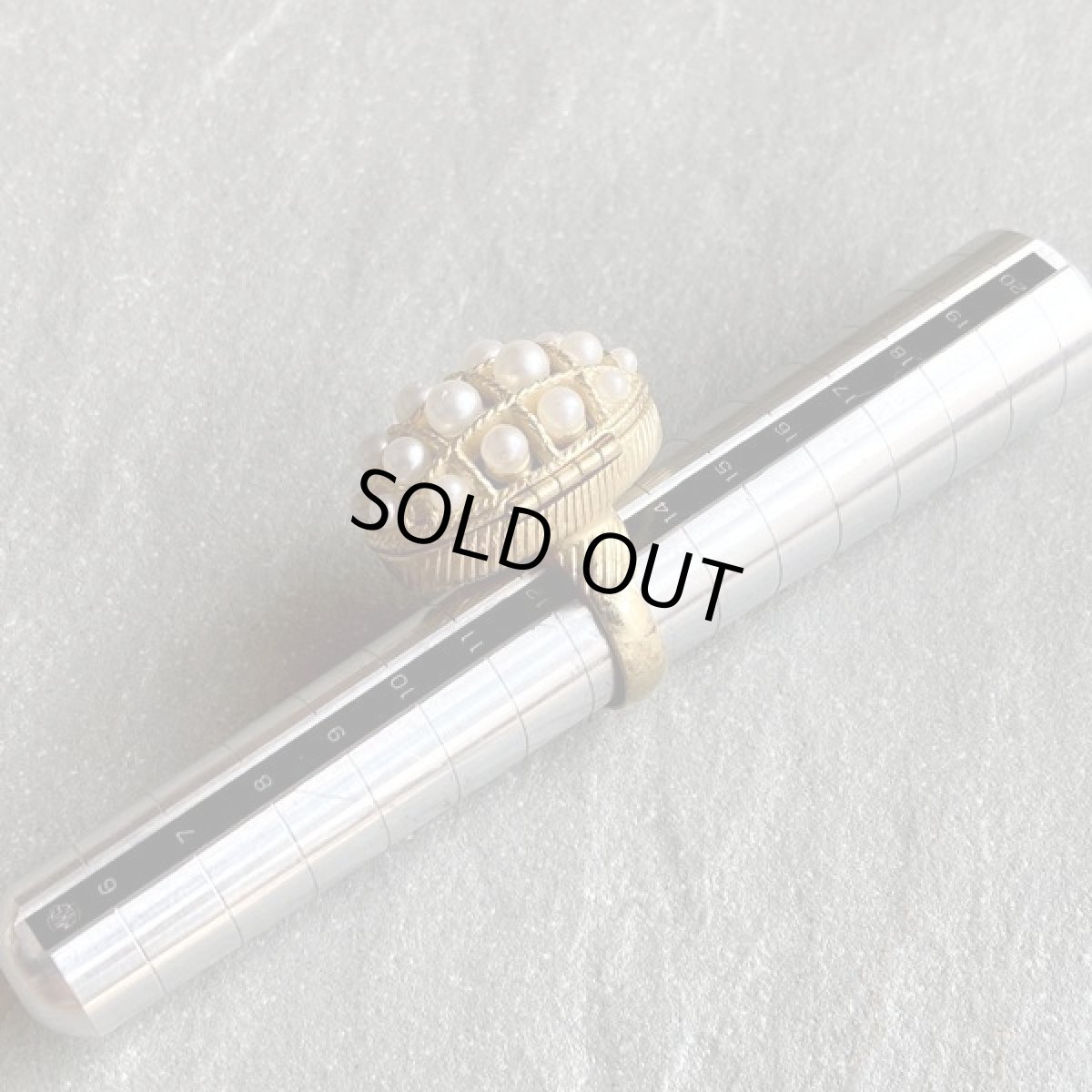 画像7: エイボン AVON ヴィンテージロケットリング 20粒フェイクパール 指輪 フリーサイズ (7)