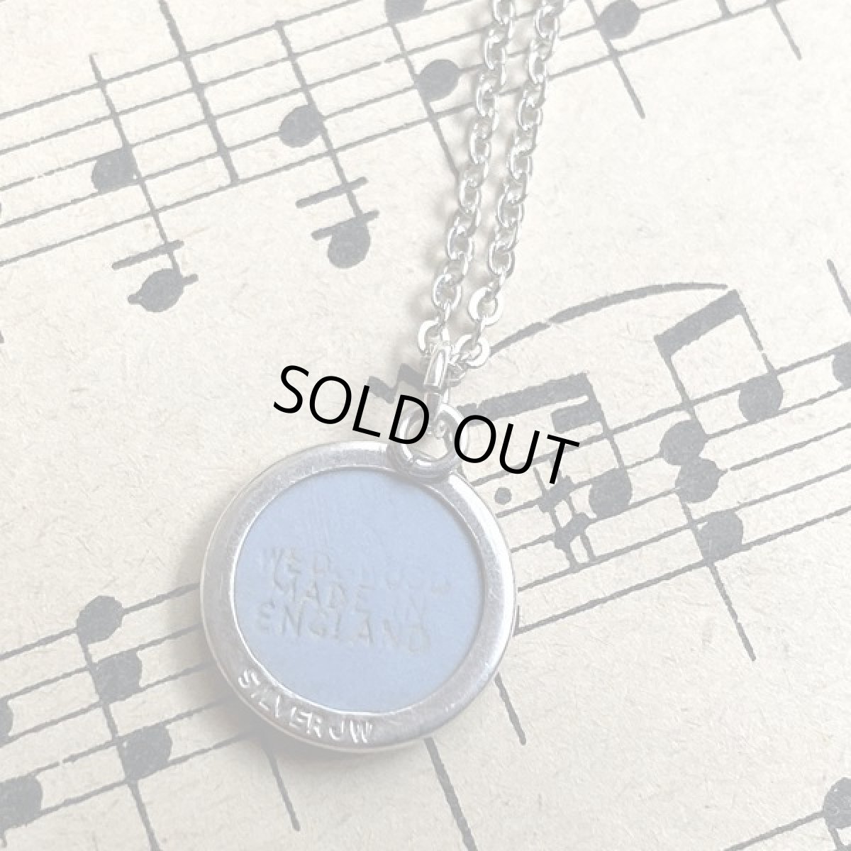 画像9: WEDGWOOD ウェッジウッド シルバーSILVERJW ジャスパー ジャスパーブルー ヴィンテージネックレス 円形 (9)