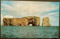 画像1: 1961年 消印 切手 海外ヴィンテージポストカード PERCE ペルセ岩 レトロポストカード通販 古いアンティークはがき (1)