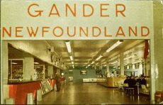 画像1: 1955年消印 切手 海外ヴィンテージポストカード ガンダーニューファンドランド Gander 世界のアンティーク絵葉書 レトロ雑貨 (1)