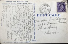 画像2: 1955年消印 切手 海外ヴィンテージポストカード ストーニー湖 STONEY LAKE 世界のアンティーク絵葉書 昔のポストカード (2)