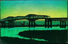 画像1: 1966年消印 切手 海外ヴィンテージポストカード シャンプレーン橋 モントリオール Champlain Bridge 世界のアンティーク絵葉書 昔のポストカード (1)