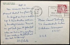 画像2: 1968年消印 切手 海外ヴィンテージポストカード ジャック カルティエ橋 Jacques Cartier Bridge CARTIER 世界のアンティーク絵葉書 昔のポストカード (2)