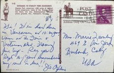 画像2: 消印 切手 海外ヴィンテージポストカード Stanley Park スタンレーパーク 世界のアンティーク絵葉書 昔のポストカード (2)