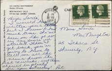 画像2: 1964年消印 切手 海外ヴィンテージポストカード モンモランシー滝 Chute Montmorency 世界のアンティーク絵葉書 昔のポストカード (2)