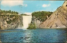 画像1: 1964年消印 切手 海外ヴィンテージポストカード モンモランシー滝 Chute Montmorency 世界のアンティーク絵葉書 昔のポストカード (1)